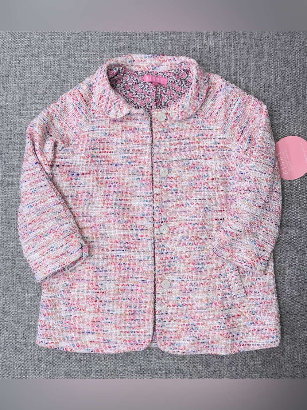 Bisby Girls Cotswold Coat in Pink Boucle NWT